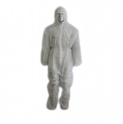 WHITE DISPOSABLE COVERALL
